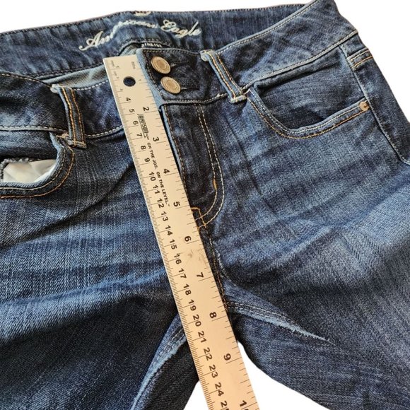 American Eagle Outfitters Jeans Women's Size 10 Blue Stretch Flare Artist - Picture 4 of 16